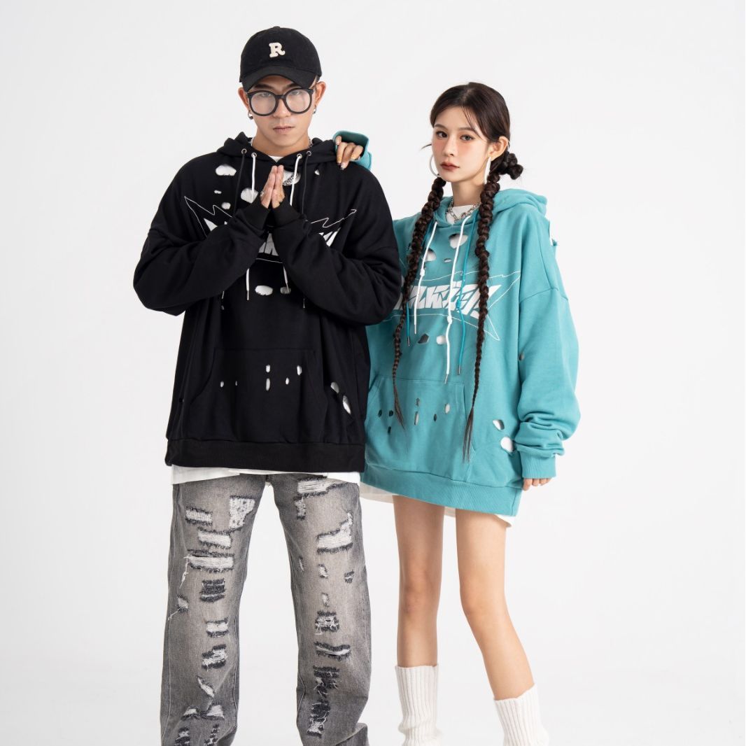 Pull à capuche ample style hip-hop américain