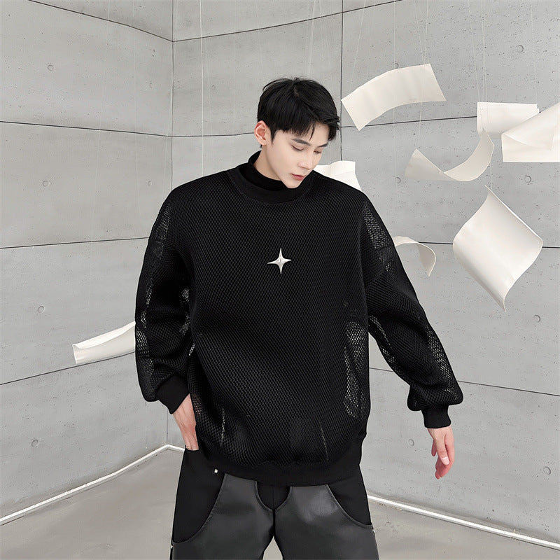 Sweatshirt Jacket Dark Design Mesh