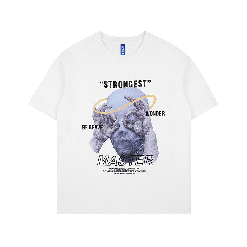 T-shirt ample à manches courtes et col rond imprimé