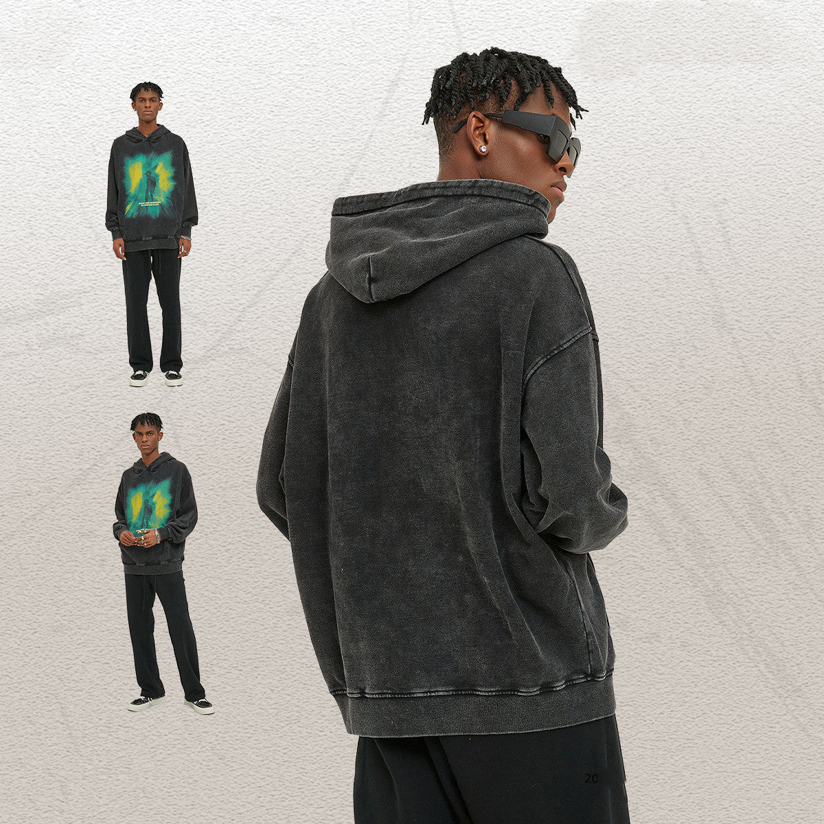 Sweater Fashion Brand Vintage Washed Hoodie