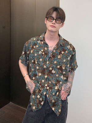 Chemise ample à manches longues et revers