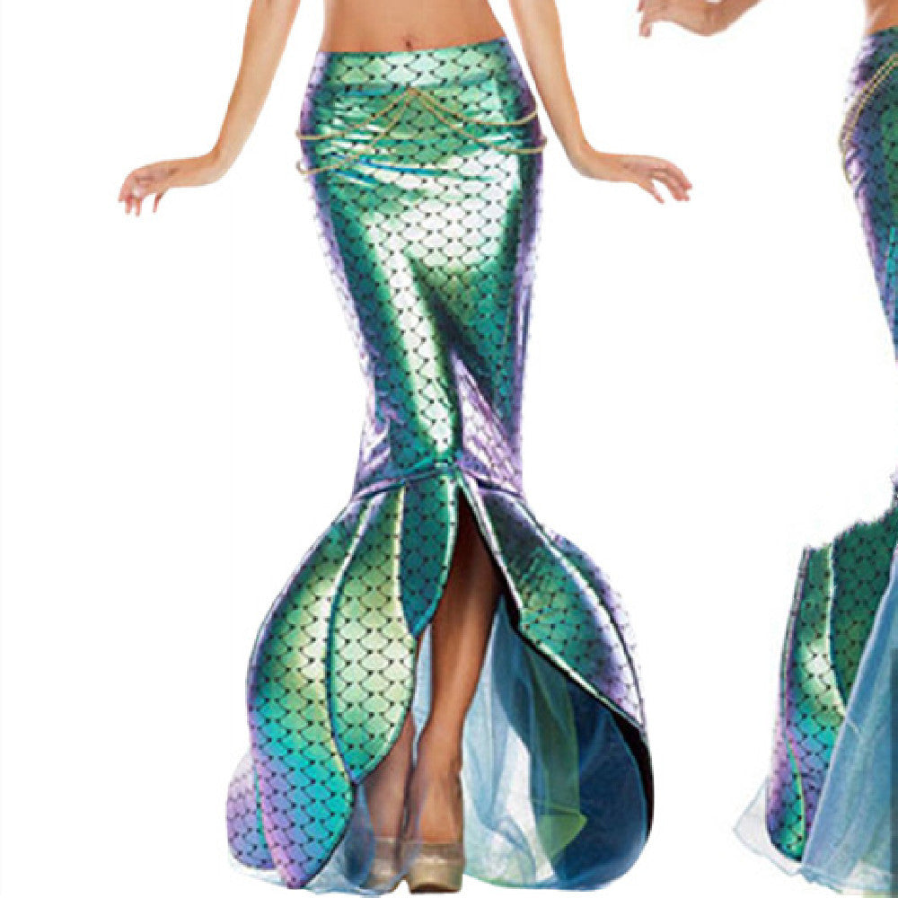 Solid Color Fashionable Halloween Costume Mermaid