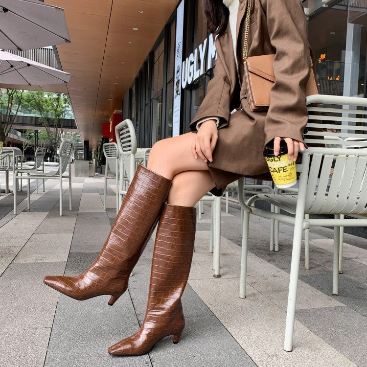 Simple And Versatile High-top Boots