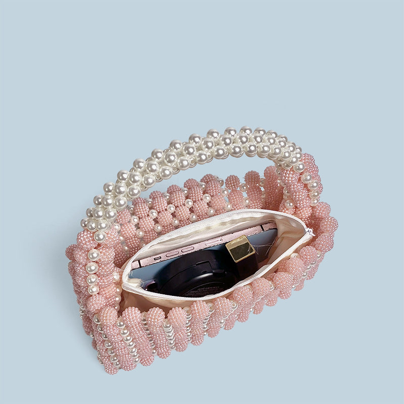 Waxberry Pearl Ball Handmade Beaded Handbag
