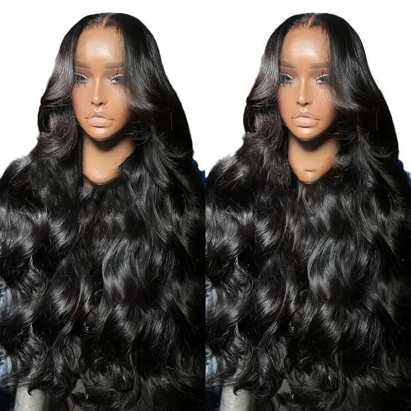 Natural High-temperature Fiber Front Lace Wig Female Medium Big Wave
