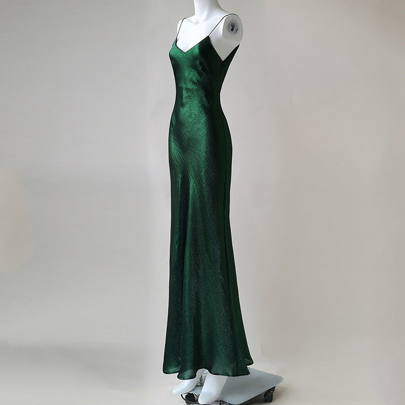 Robe sirène vert pierre New Mobao