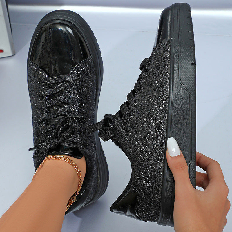 Trendy Casual Thick-soled Lace-up Sneakers Fashion Skateboard Shoes