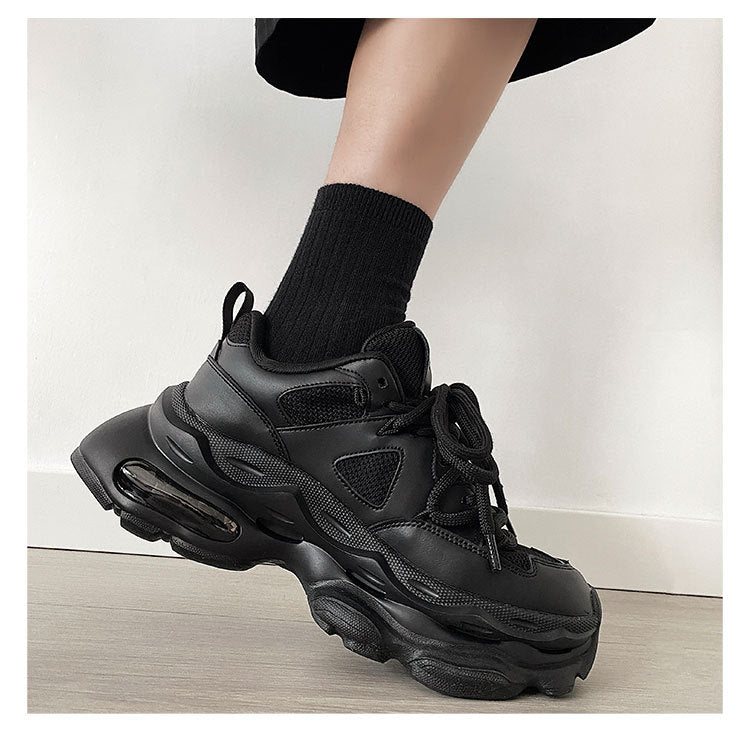 Retro Casual Sneaker Stylish Height Increasing Thick Bottom Breathable Shoes