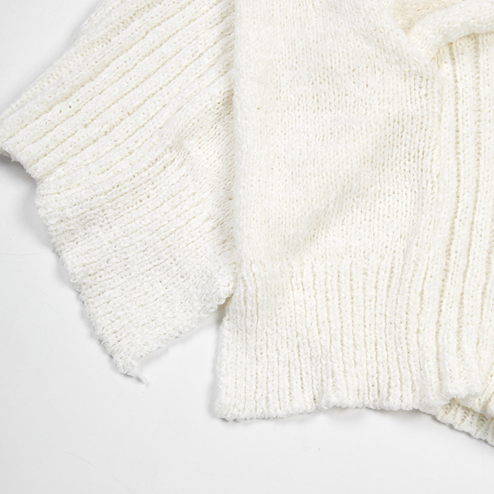 Slim Collar Knitted Sweater