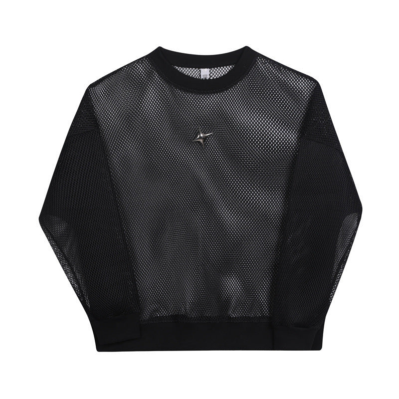 Sweatshirt Jacket Dark Design Mesh