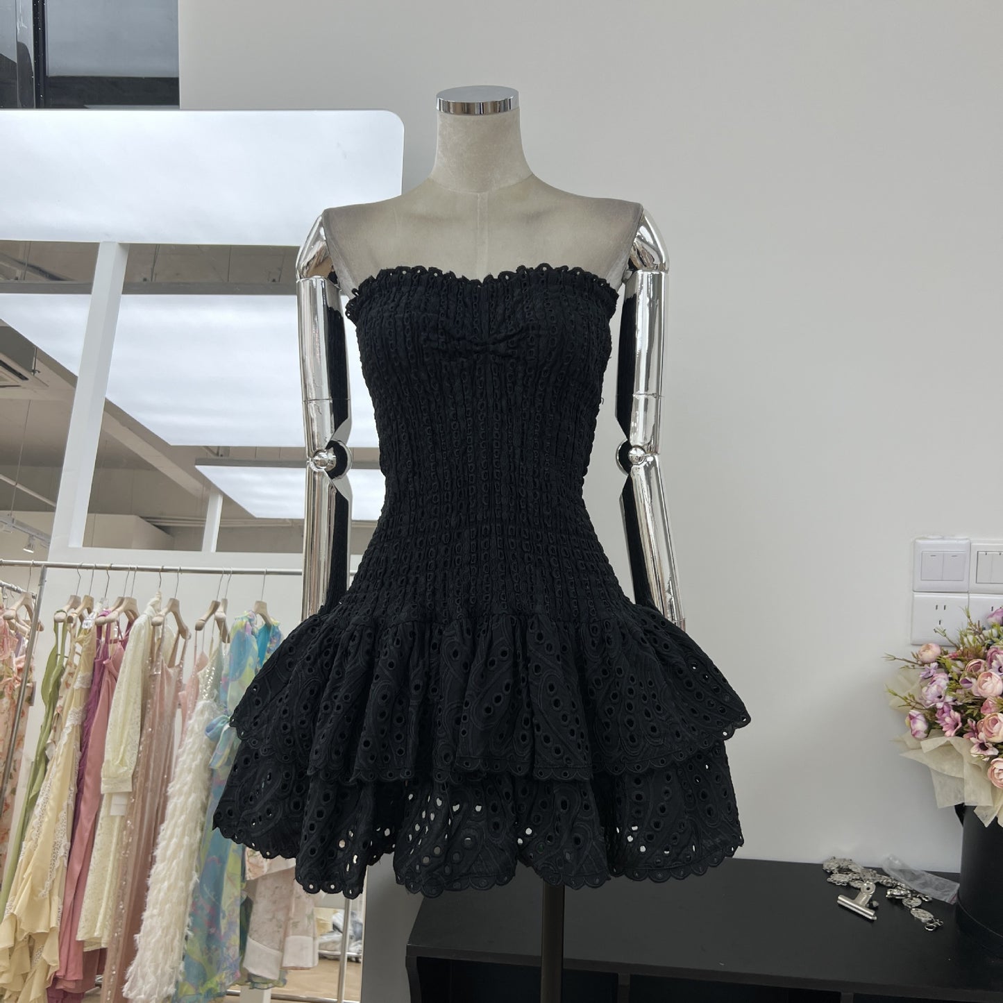 Elastic Waist-tightening Tube Top Slimming Dress