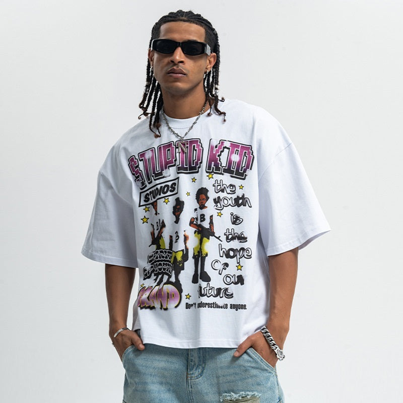 T-shirt à manches courtes Original Street avec imprimé pistolet