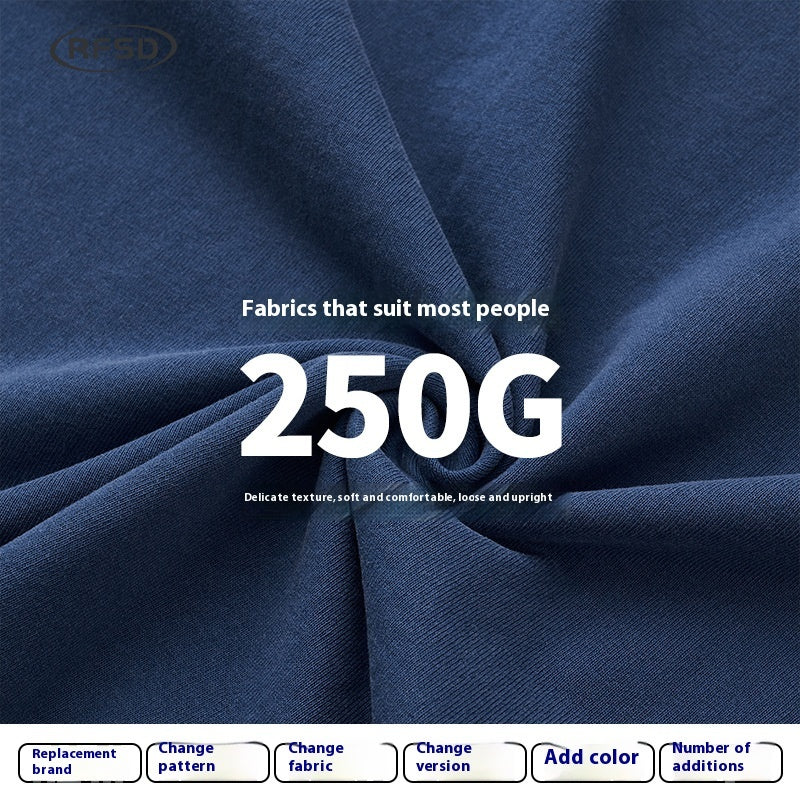 Summer Round Neck Washed Short Sleeve Cotton Retro American Street Loose Printed Fashion Brand T-shirt