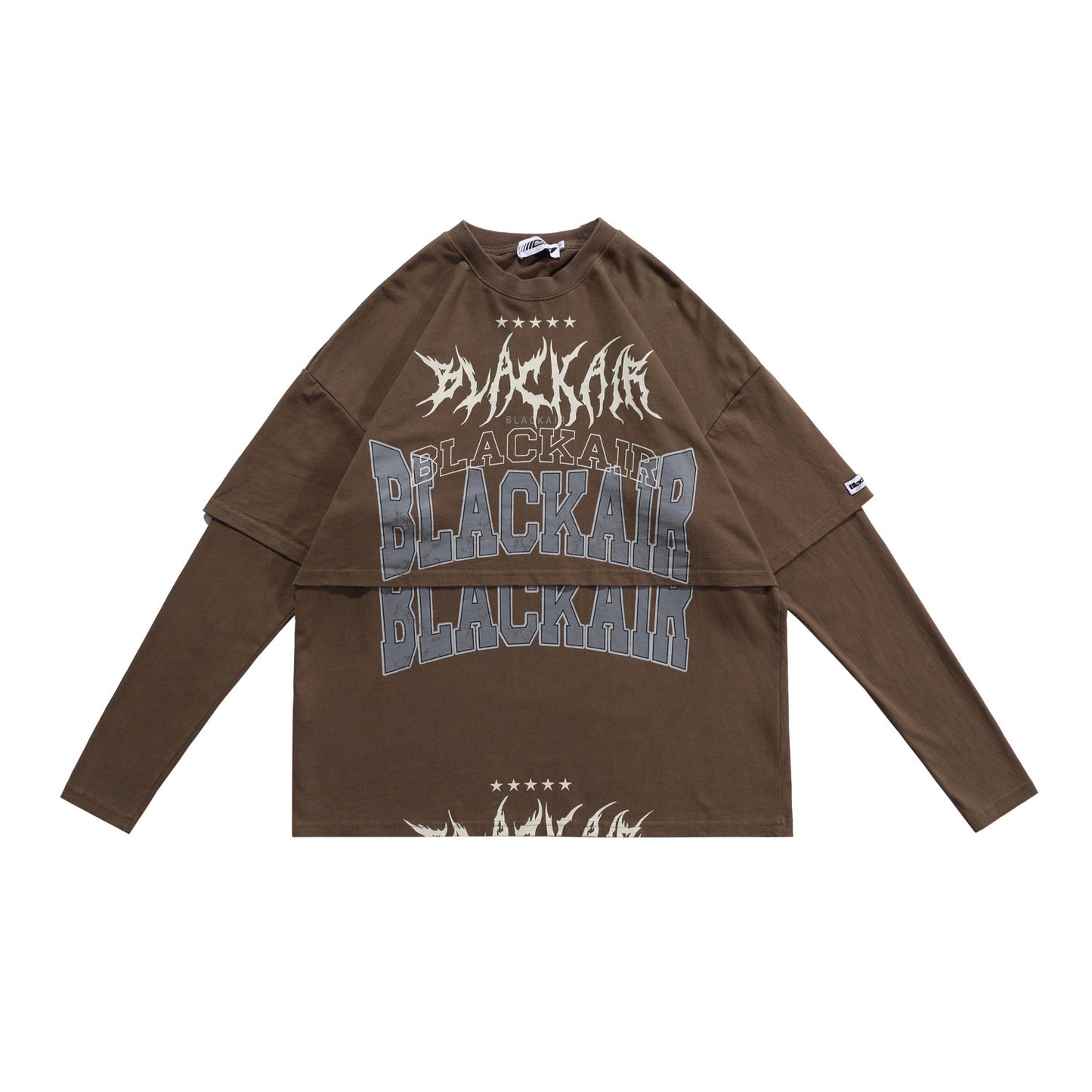 Two-Piece Washed Distressed Long Sleeves