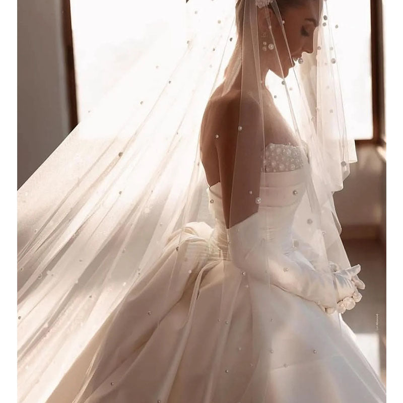 Satin Bridal Strapless Dress