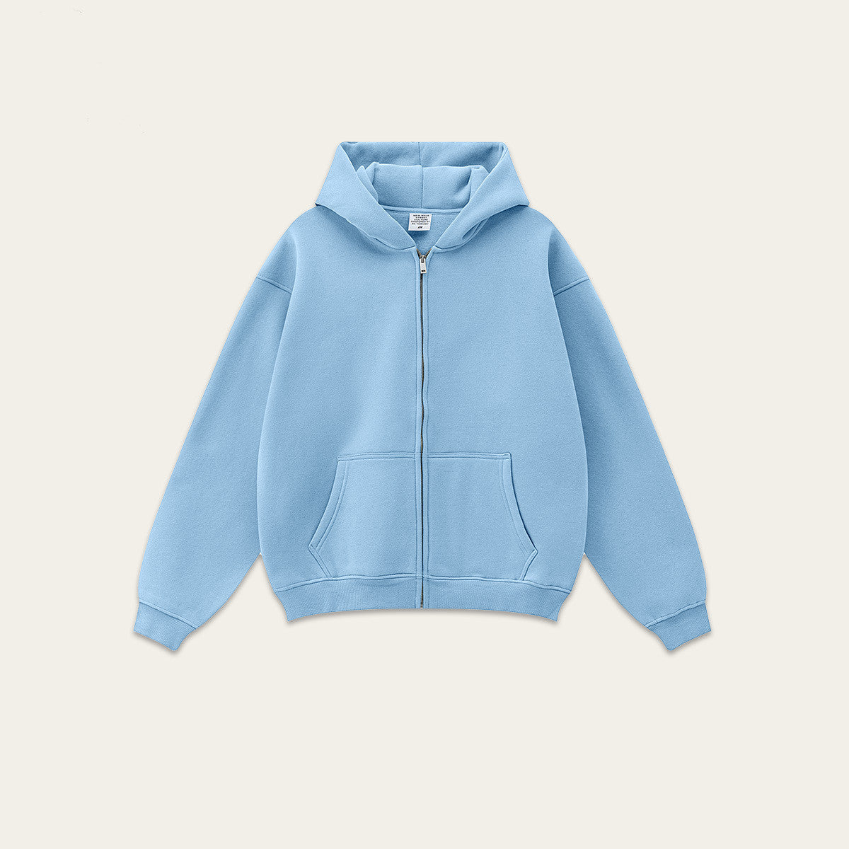 Autumn Fleece Solid Color Hooded Sweater Casual Loose Cardigan Sports Pants