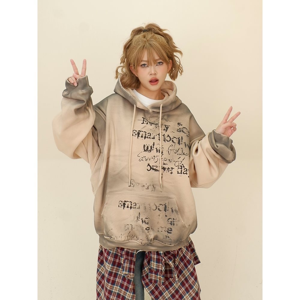 Pull à capuche ample deux pièces pour femme