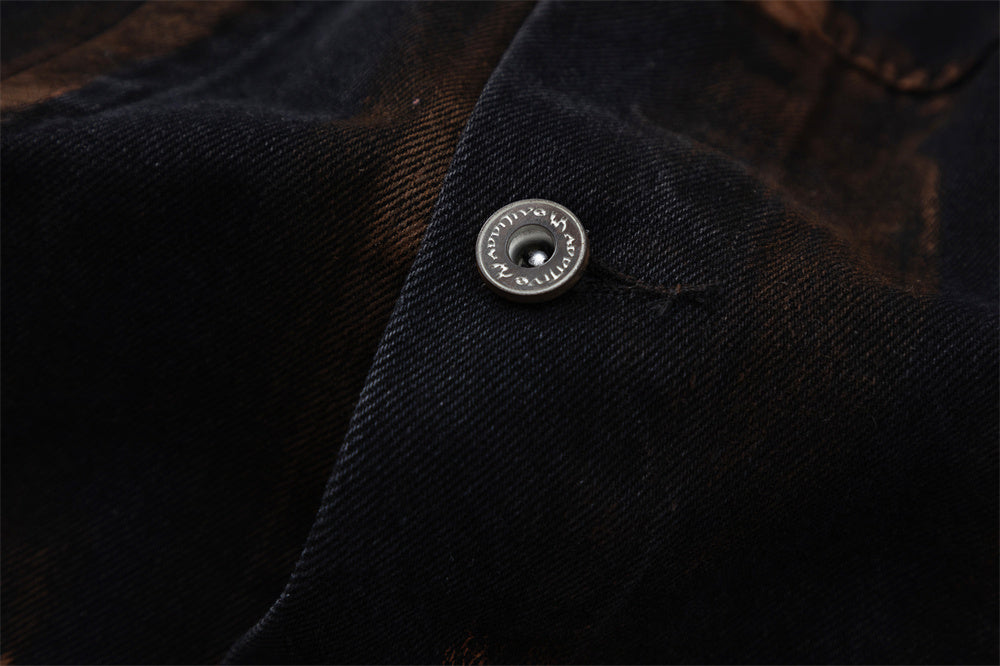 Giacca in denim con fori alla moda