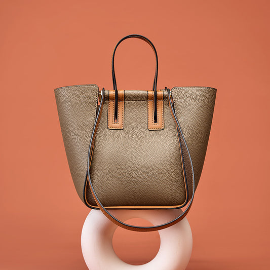 Sac à main polyvalent en cuir color block pour les trajets quotidiens