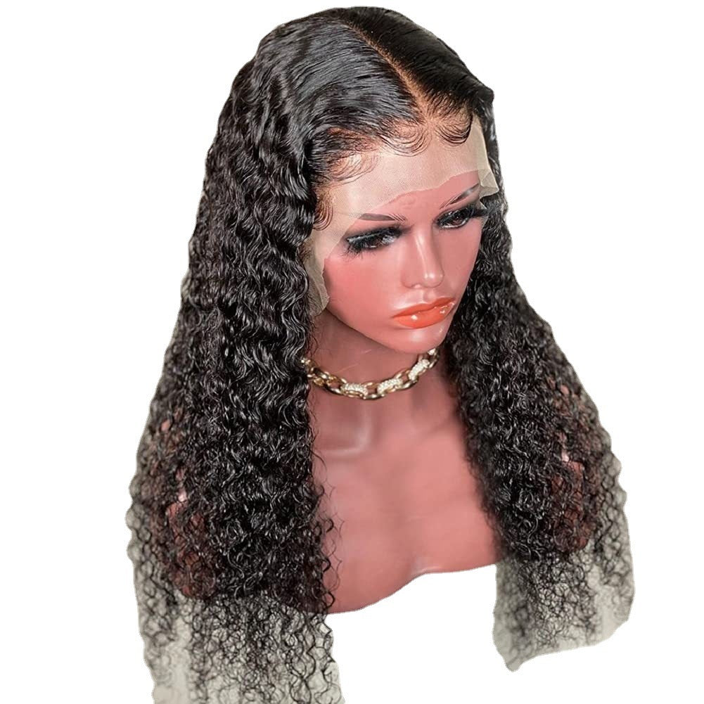 Wig Front Lace Small Roll Medium Long Curly Hair