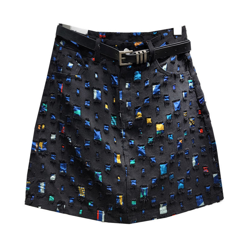 Jupe portefeuille en jean Design Sense