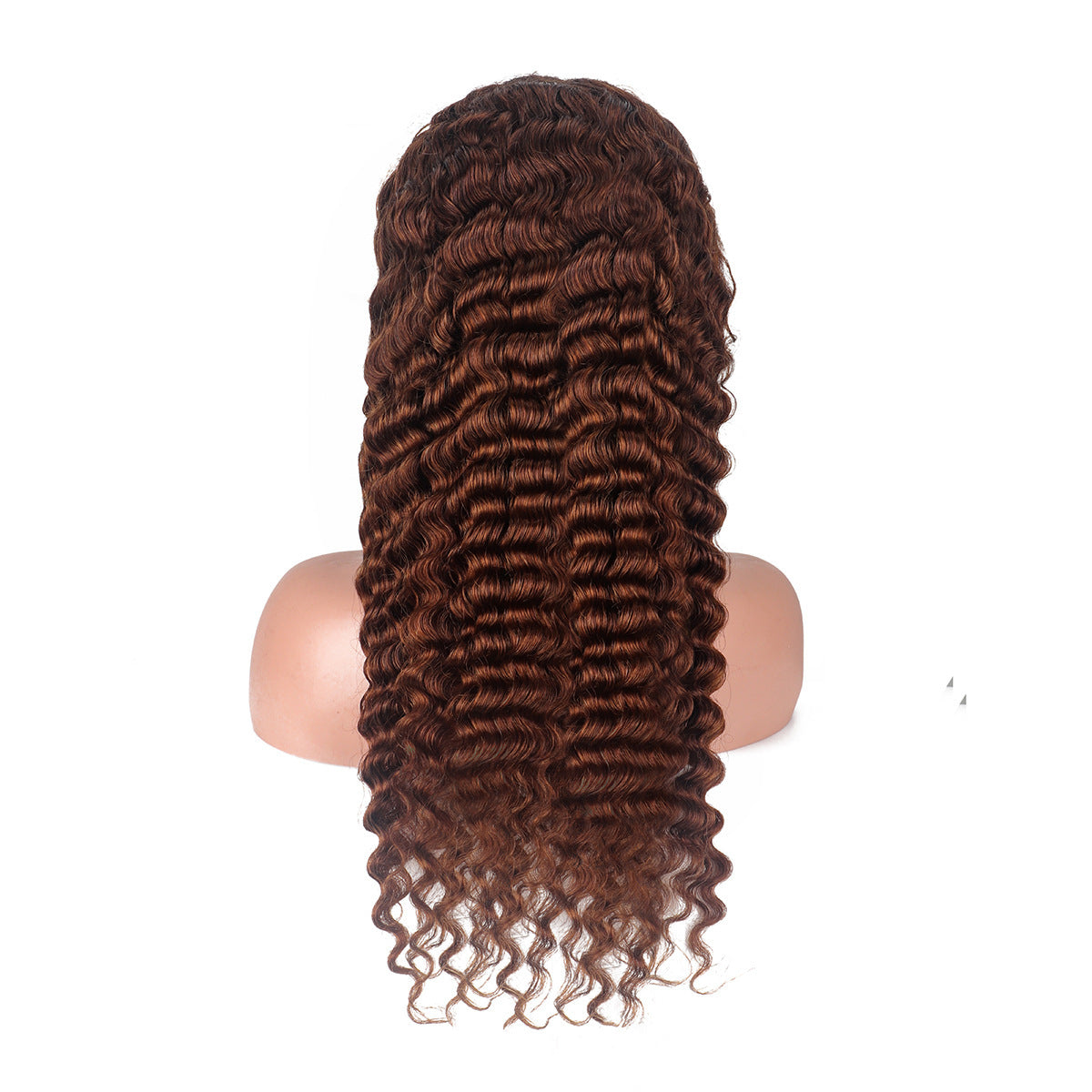 Deep Wave Lace Front Wig 180 Density Chocolate Brown Lace