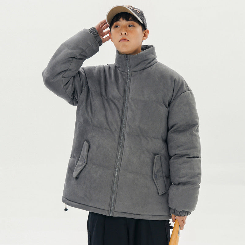 Suede Windproof Cotton-padded Jacket