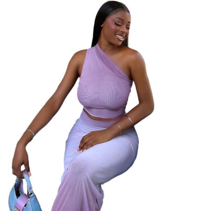 Women's Sleeveless Top And Skirt Set