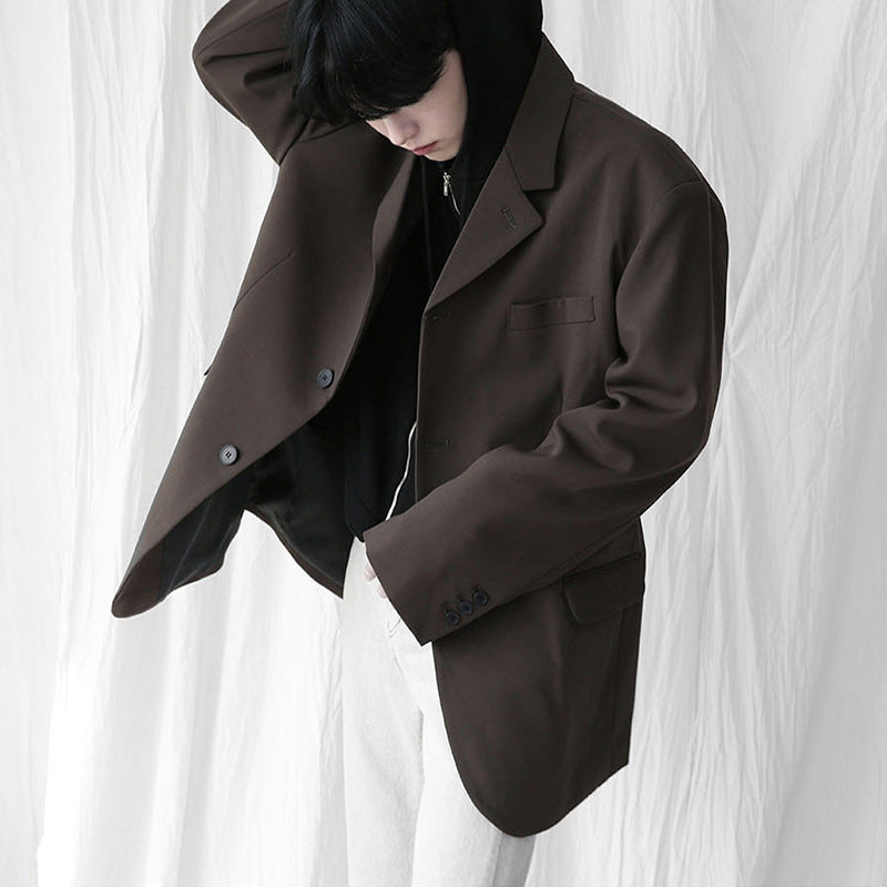 Solid color business loose suit