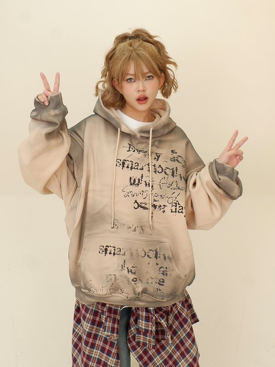 Pull à capuche ample deux pièces pour femme