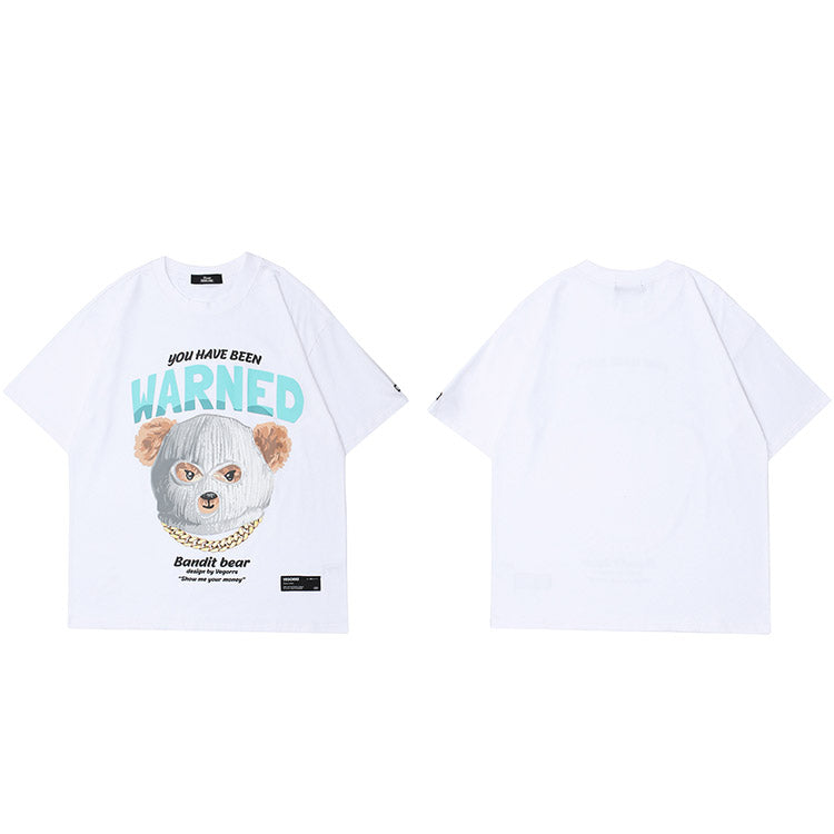 Men's Cartoon Print Cotton Short Sleeve T-Shirt