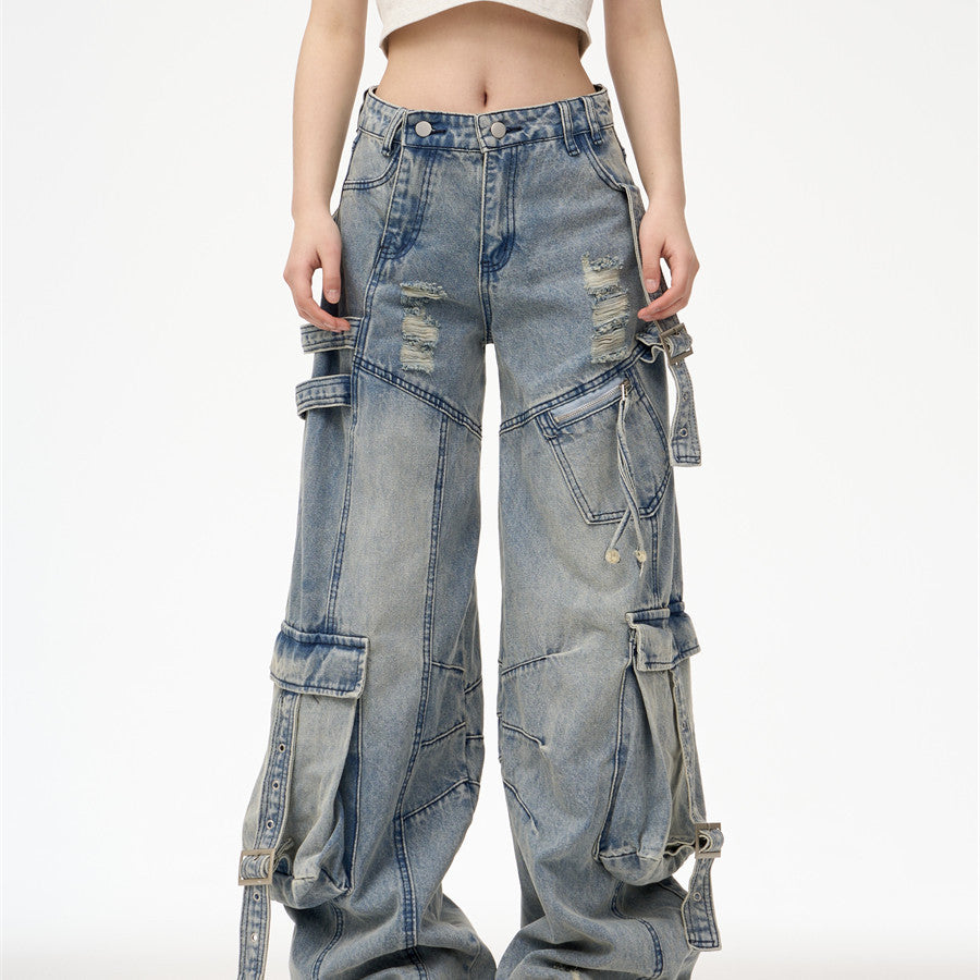 Deconstructing Heavy Industry Washed Cargo Pants