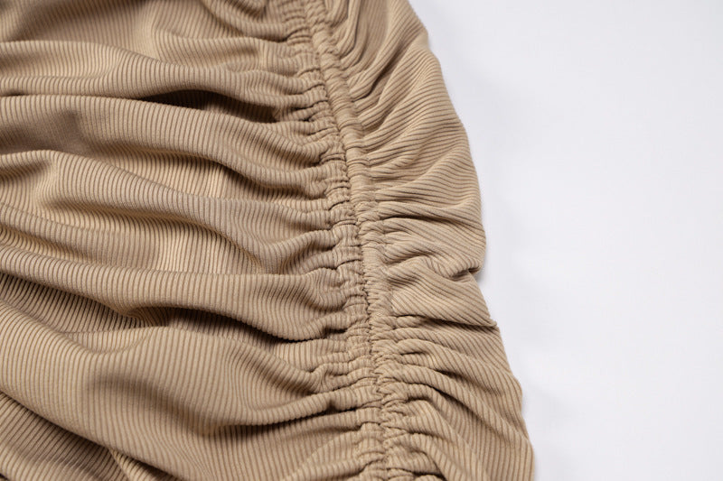 Square Neck Smocked Long Sleeve Dress