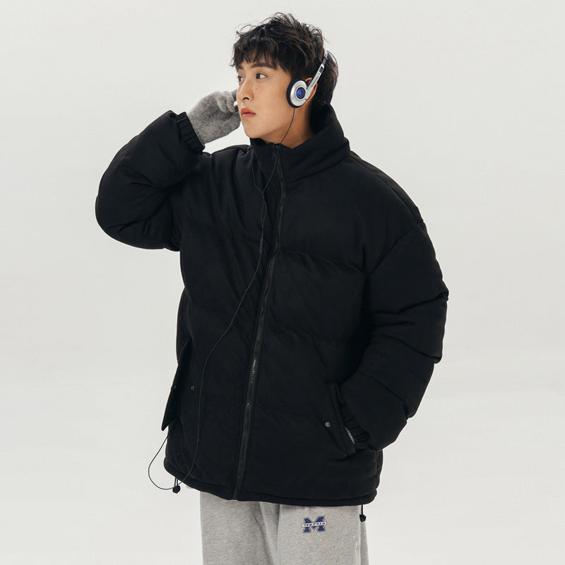 Suede Windproof Cotton-padded Jacket