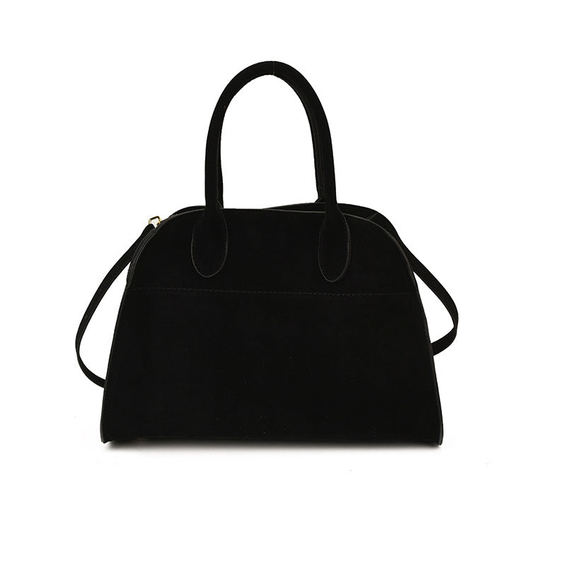 Retro-style High-capacity Suede-look Single-shoulder Tote Bag