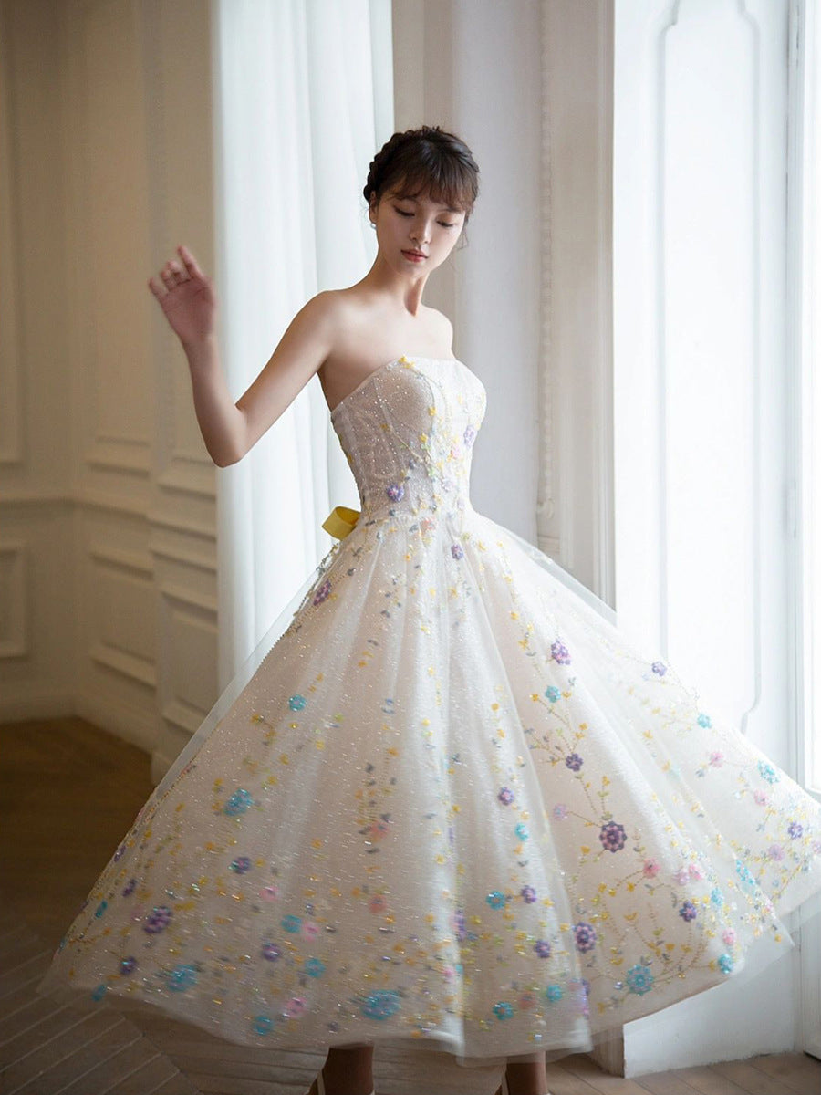 New Banquet Annual Meeting Evening Dress Ball Performance Costume