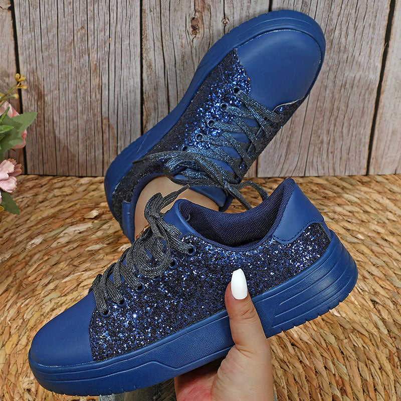 Trendy Casual Thick-soled Lace-up Sneakers Fashion Skateboard Shoes