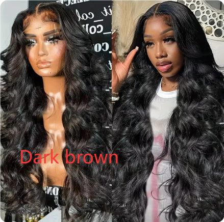 Natural High-temperature Fiber Front Lace Wig Female Medium Big Wave