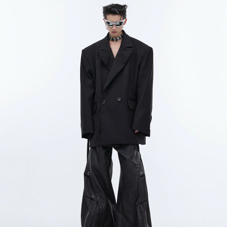 Niche Heavy Deconstruction Profile Suit Jacket