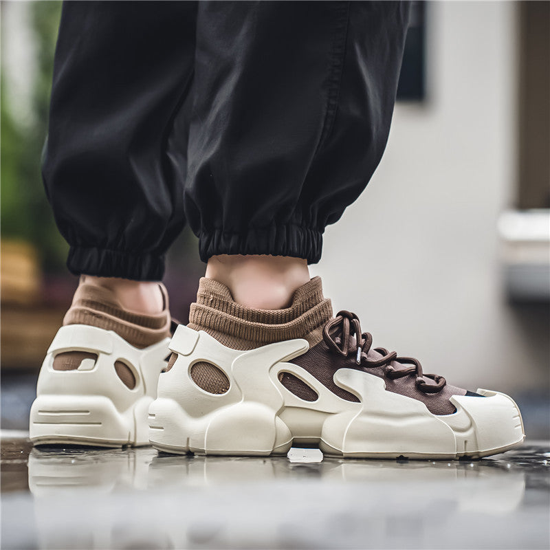 Chaussures de sport respirantes à lacets en maille tissée