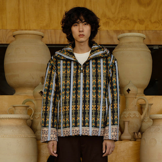 Felpa trapuntata con stampa casual trend