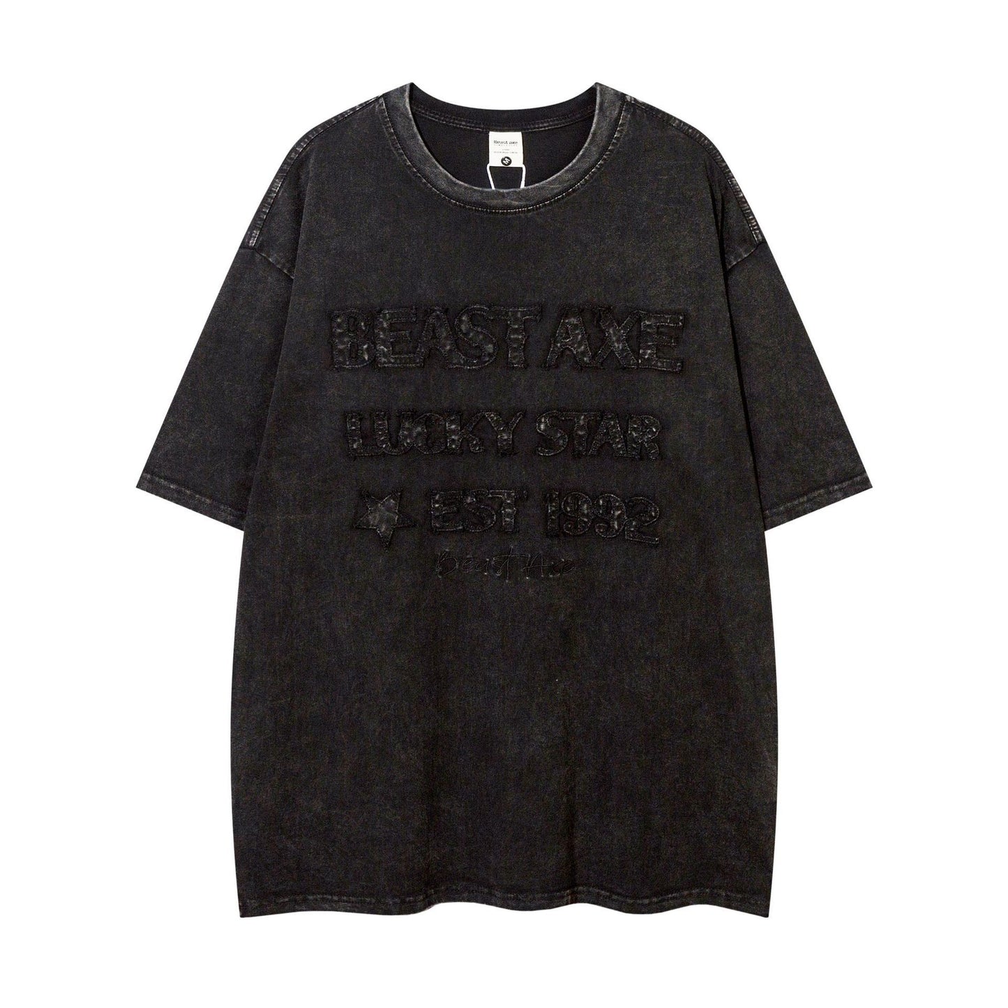 T-shirt homme ample, effet usé et délavé, style High Street