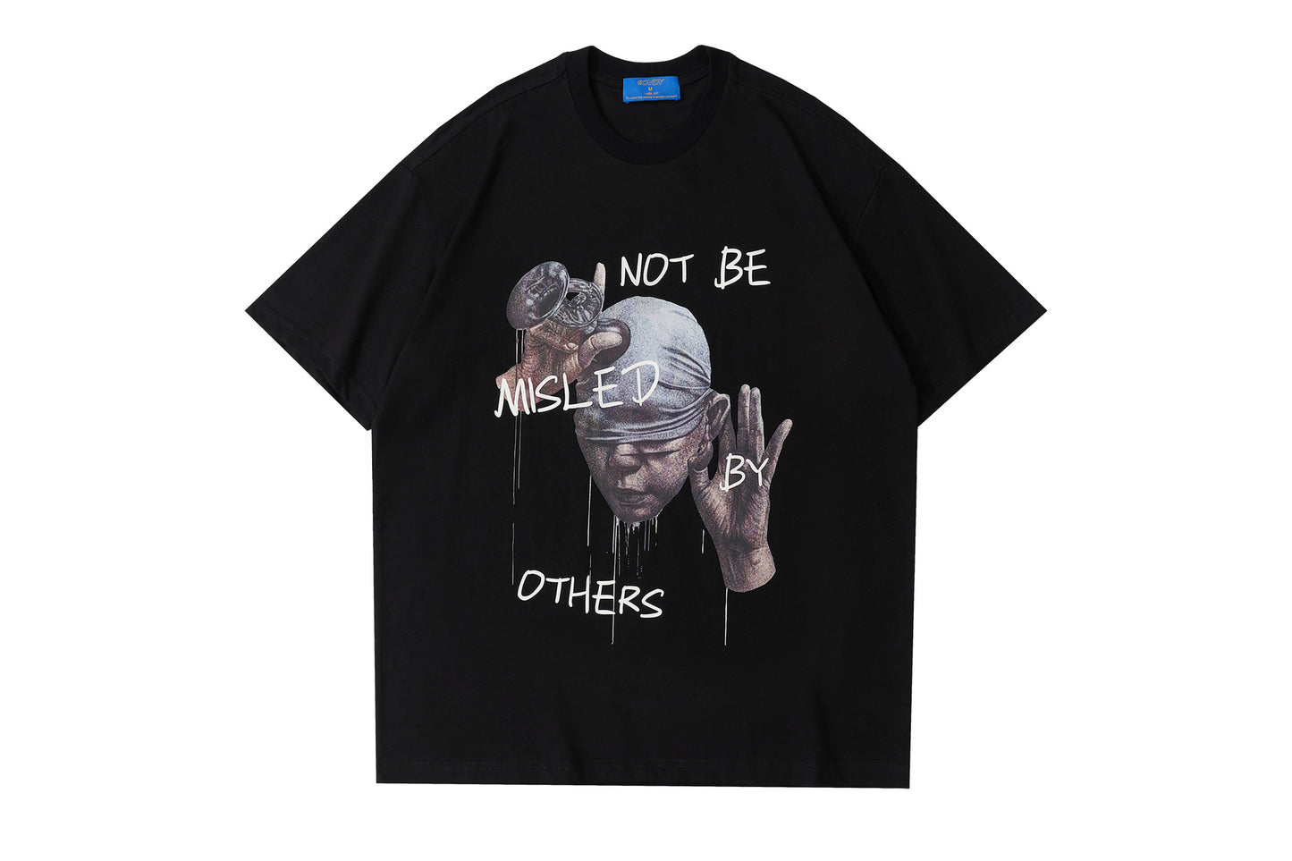 Hip-hop Tide Brand Casual Personality Avatar Printing Original Ins Short Sleeve Men