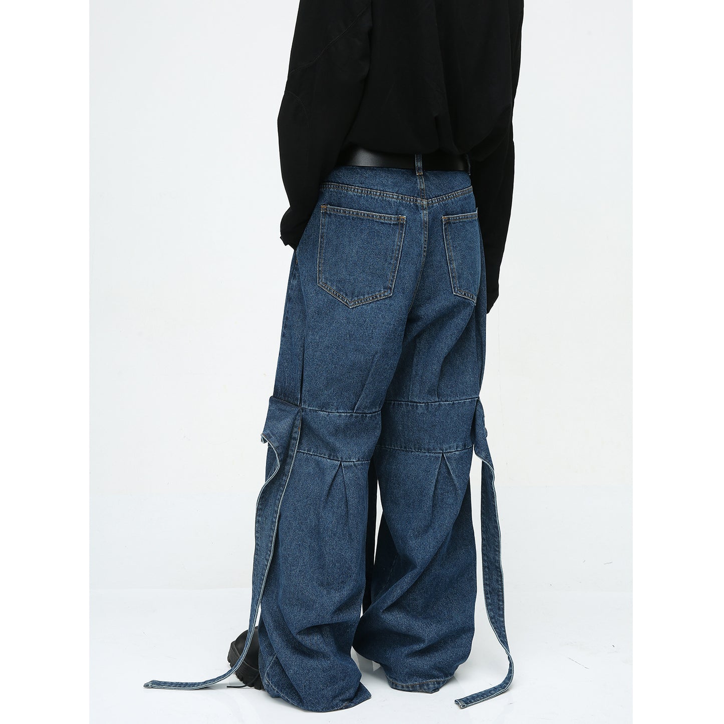 American Niche Deconstructed Design Loose Washed-out Jeans