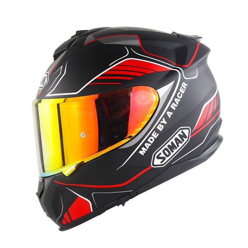 Motorrad-Integralhelm, Motorradhelm mit Doppellinse, Vollschutz