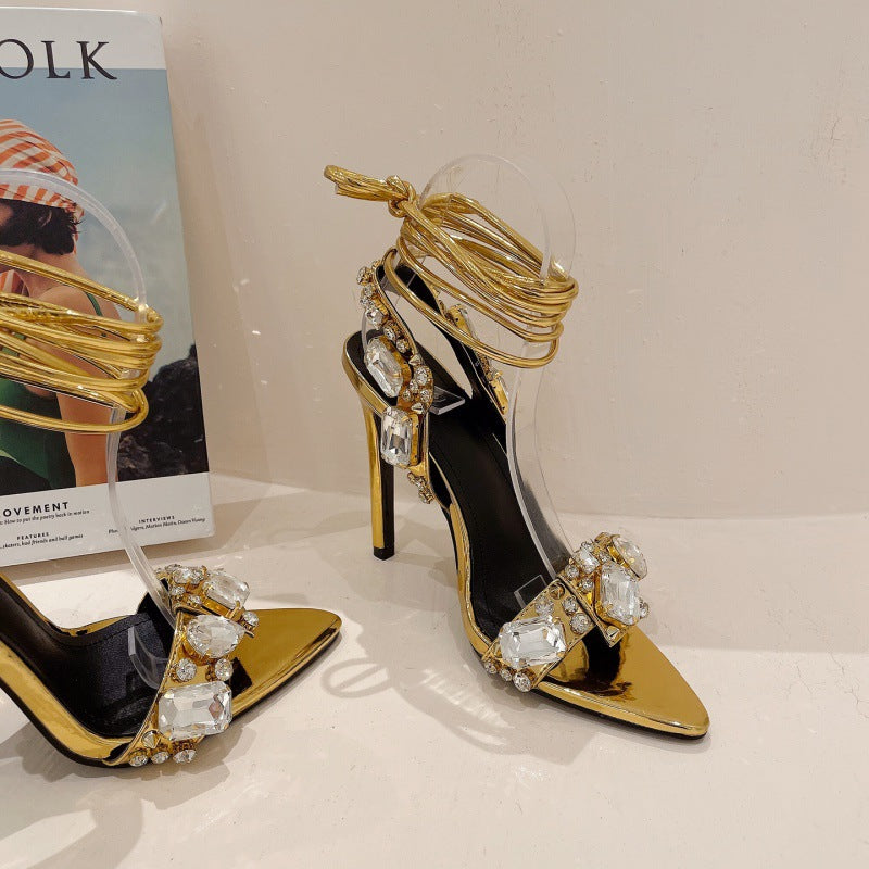 Nouilles froides pour femmes à la sauce sésame, talons aiguilles bas