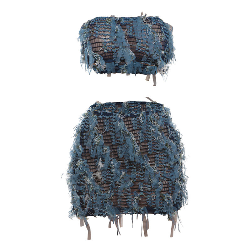 Sleeveless Chest Wrap Backless High Waist Hip Wrap Suit