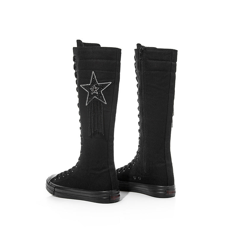 Five Pointed Star Canvas Boots