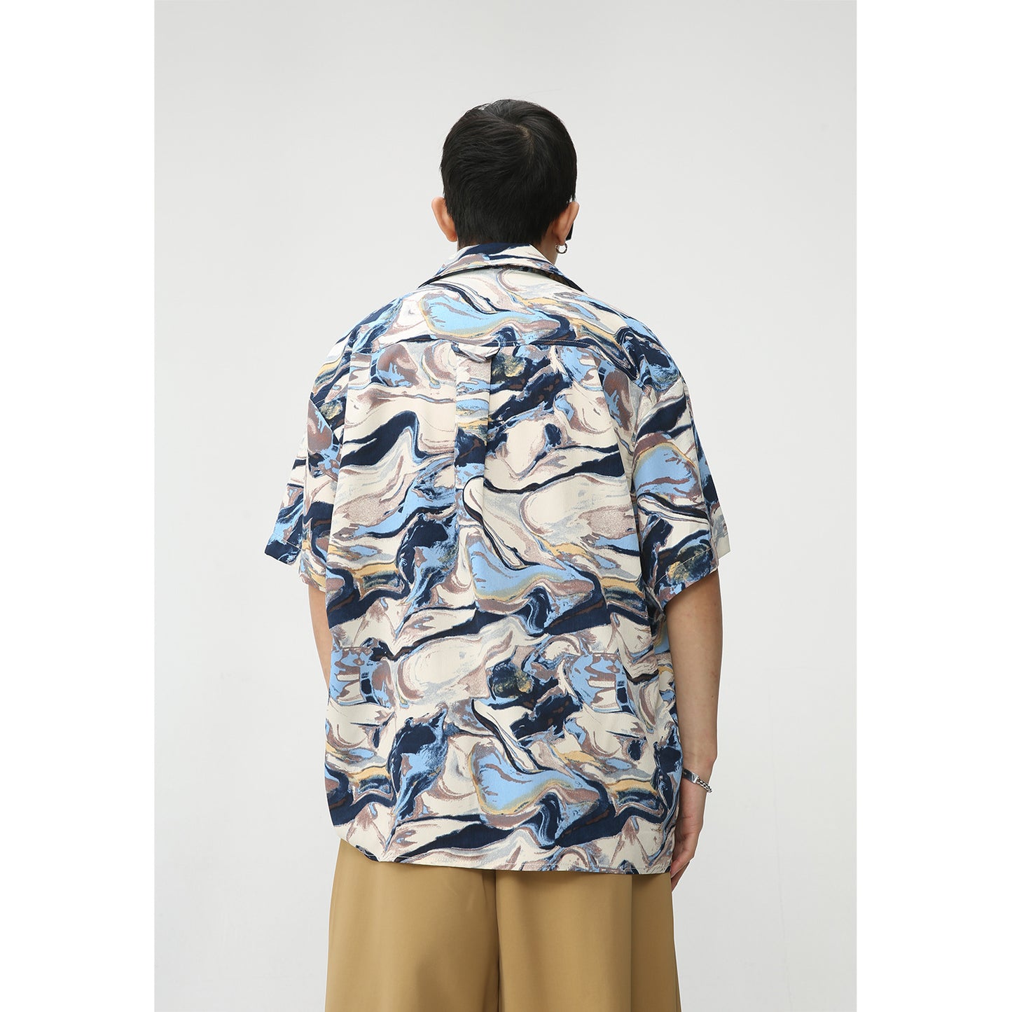 New Loose Floral Tie-dyed Short Sleeve Casual Retro Shirt