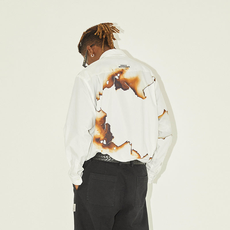 Chemise à manches longues imprimée Off-White Ash, ample et décontractée